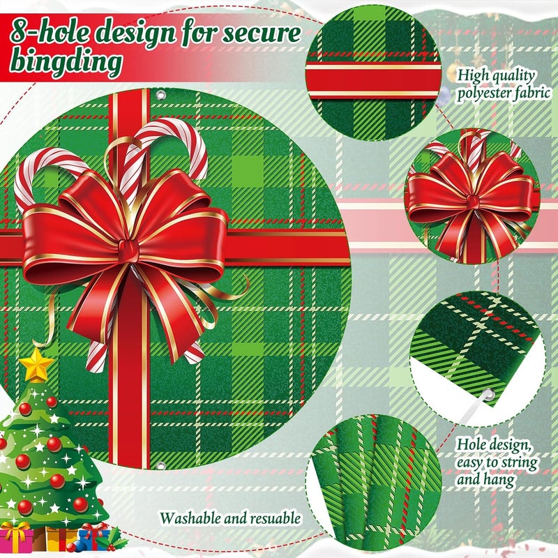 WovWeave Christmas Garage Door Cover - 7 x 16 ft Winter Xmas Garage Backdrop Banner for Outdoor Decoration (Gift Box) - Image 3